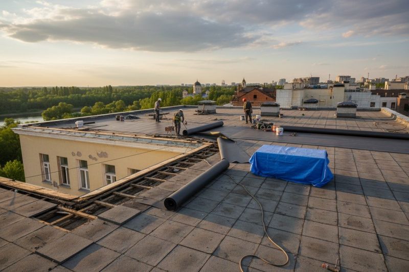 Cost of Flat Roof Replacement in Westford, MA